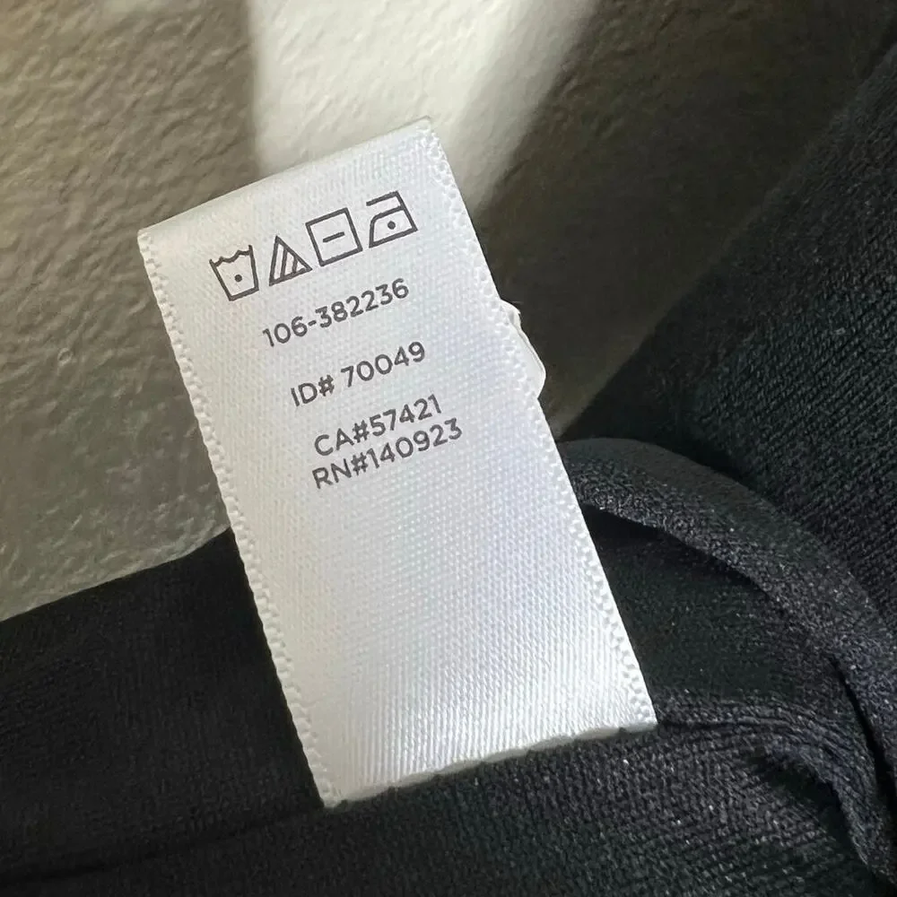 Loft Ann Taylor Dress Large Maternity Women Black Drape Ruched V-Neck Versatile - Picture 8 of 9